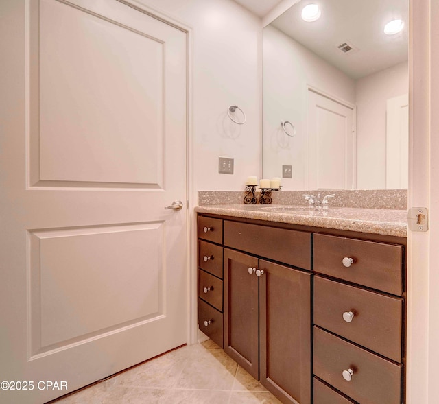8700 Front Beach Rd Unit 7101, Panama City Beach, FL 32407 - bathroom with vanity and tile patterned flooring