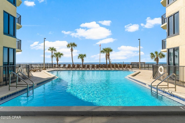 9850 S Thomas Dr Unit 1112E, Panama City Beach, FL 32408 - community pool with a patio area