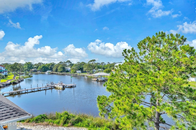 216 Bonita Cir Unit C, Panama City, FL 32408 - water view featuring a dock