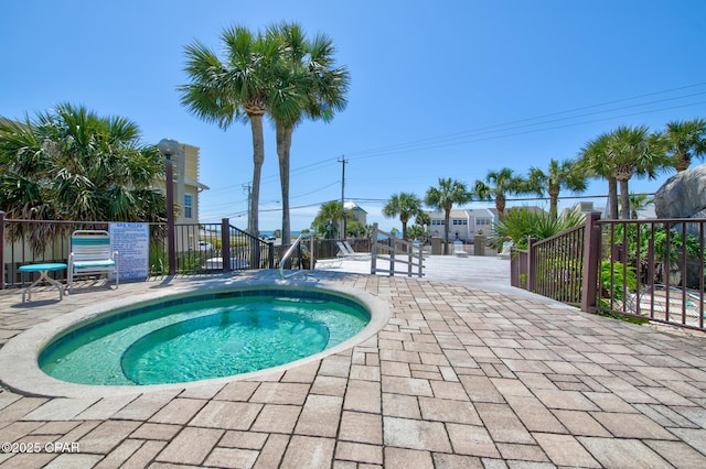 17620 Front Beach Rd Unit Y3, Panama City Beach, FL 32413 - view of pool featuring a hot tub and fence