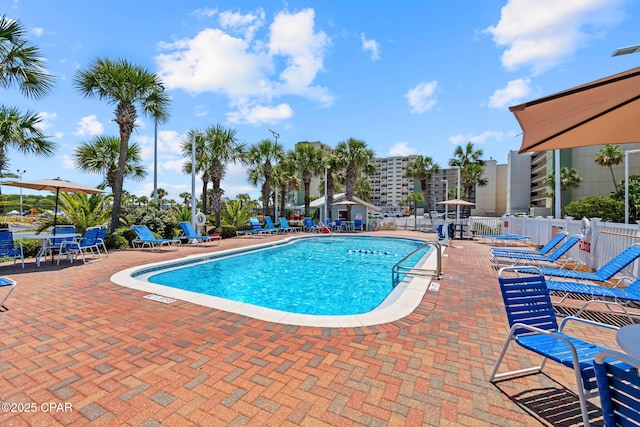 23223 Front Beach Rd Unit A509, Panama City Beach, FL 32413 - community pool with a patio area