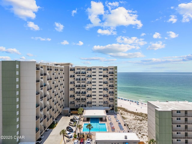 23223 Front Beach Rd Unit A509, Panama City Beach, FL 32413 - bird's eye view of expansive beach and a pool
