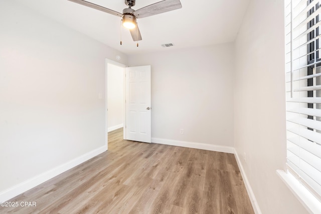 4130 White Pine Ct, Tallahassee, FL 32311 - spare room with light wood-style floors, baseboards, and ceiling fan