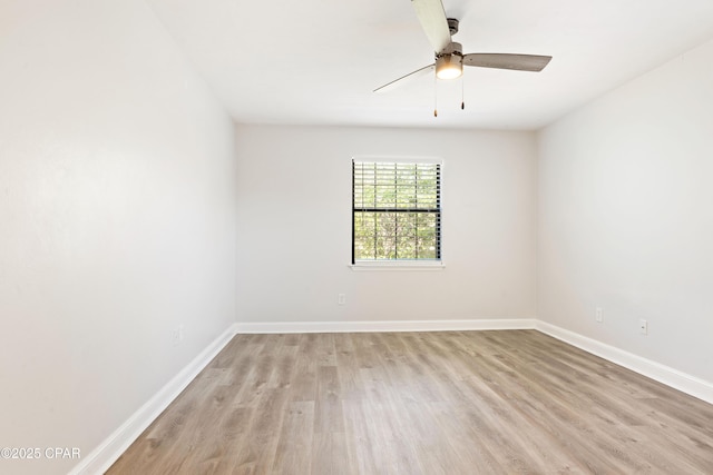 4130 White Pine Ct, Tallahassee, FL 32311 - spare room with light wood finished floors, ceiling fan, and baseboards