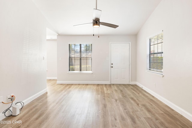 4130 White Pine Ct, Tallahassee, FL 32311 - entrance foyer featuring light wood finished floors, healthy amount of natural light, a ceiling fan, and baseboards