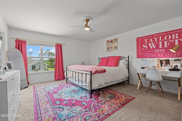 160 James Way, Southport, FL 32409 - carpeted bedroom featuring baseboards and ceiling fan