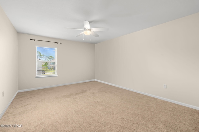 160 James Way, Southport, FL 32409 - empty room with ceiling fan, carpet floors, and baseboards