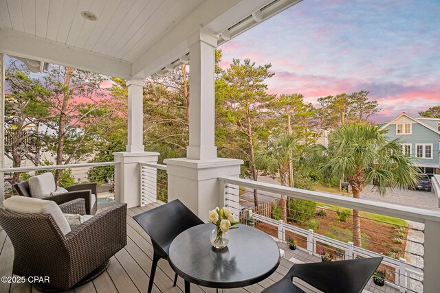 135 Buddy St, Santa Rosa Beach, FL 32459 - view of deck at dusk