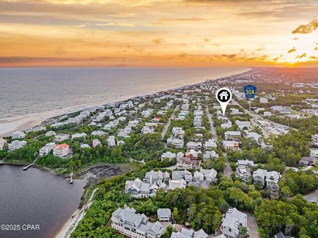 135 Buddy St, Santa Rosa Beach, FL 32459 - aerial perspective of suburban area featuring extended coastline
