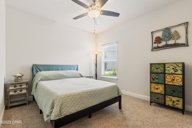 782 Cason Cir, Panama City, FL 32405 - bedroom featuring carpet flooring, baseboards, and a ceiling fan