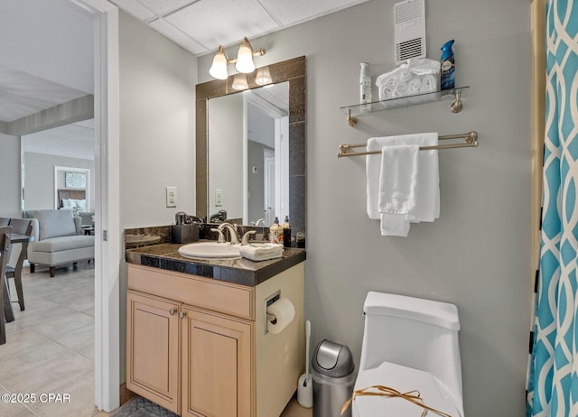 11619 Front Beach Rd Unit 1110, Panama City Beach, FL 32407 - full bath featuring vanity, toilet, and tile patterned floors