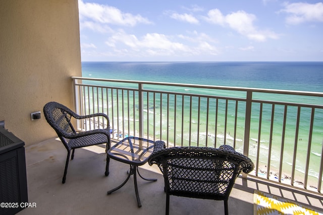 14701 Front Beach Rd Unit 1727, Panama City Beach, FL 32413 - balcony featuring view of water and beach