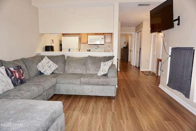 2738 W Tharpe St Unit 1103, Tallahassee, FL 32303 - living room with wood finished floors and baseboards