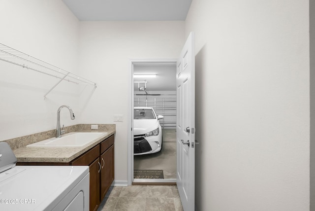 8636 Conch Shell Ct, Panama City Beach, FL 32413 - washroom with washer / dryer and cabinet space