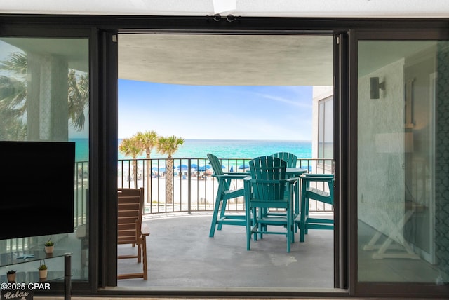6201 Thomas Dr Unit 202, Panama City Beach, FL 32408 - balcony with view of water and beach