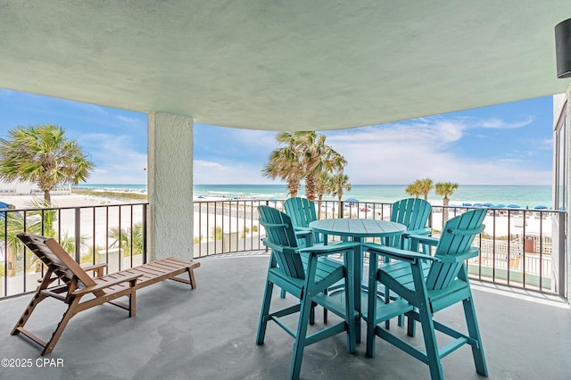 6201 Thomas Dr Unit 202, Panama City Beach, FL 32408 - balcony with view of water and beach