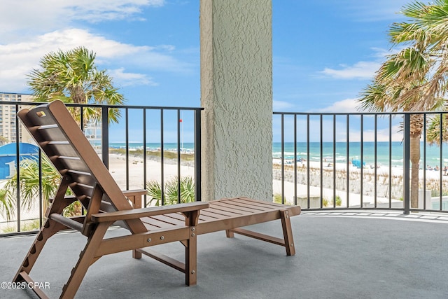 6201 Thomas Dr Unit 202, Panama City Beach, FL 32408 - balcony with view of water and beach