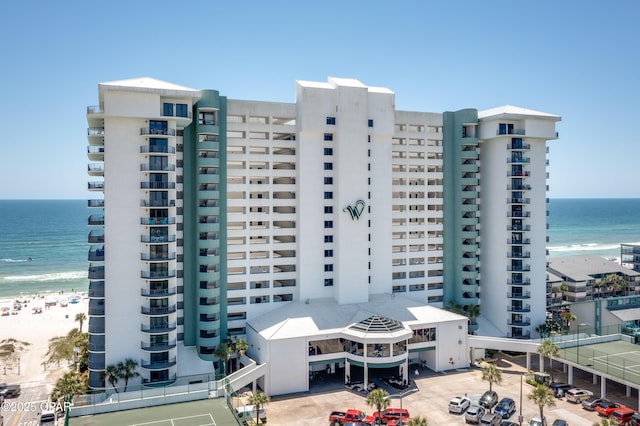 6201 Thomas Dr Unit 202, Panama City Beach, FL 32408 - view of apartment building / complex with view of water and beach