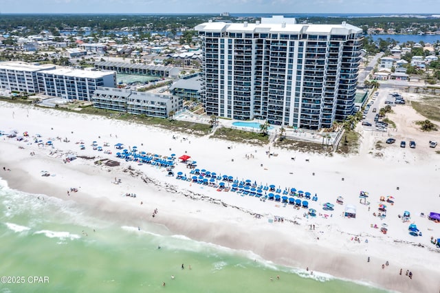 6201 Thomas Dr Unit 202, Panama City Beach, FL 32408 - bird's eye view of waterfront with a beach