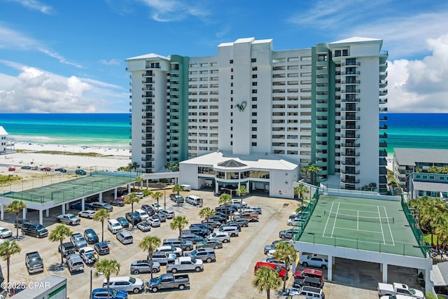 6201 Thomas Dr Unit 202, Panama City Beach, FL 32408 - view of apartment building / complex featuring view of water and beach