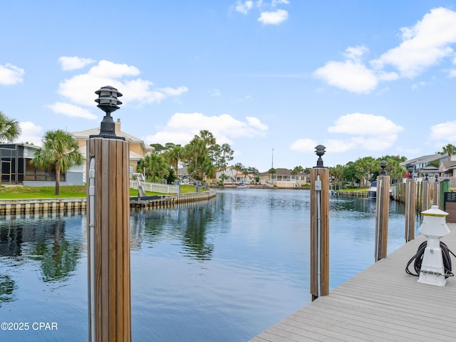 1507 Trout Ln, Panama City Beach, FL 32408 - dock with a water view and a residential view