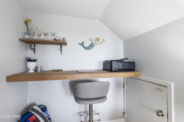 23223 Front Beach Rd Unit A704, Panama City Beach, FL 32413 - office featuring vaulted ceiling and a textured ceiling