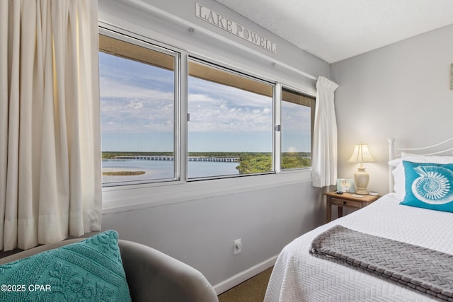 23223 Front Beach Rd Unit A704, Panama City Beach, FL 32413 - carpeted bedroom with a water view and baseboards