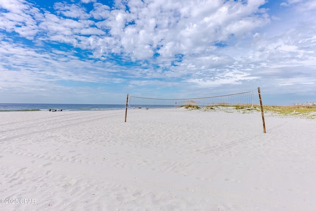 23223 Front Beach Rd Unit A704, Panama City Beach, FL 32413 - surrounding community featuring volleyball court and view of water and beach