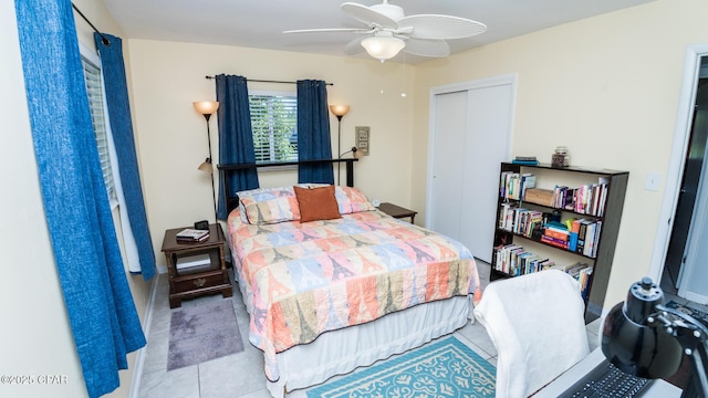 2808 Garrison Ave, Port St Joe, FL 32456 - bedroom with a closet and ceiling fan