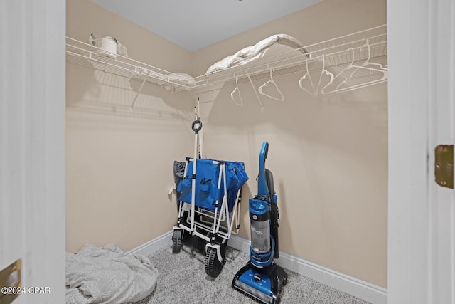 8715 Surf Dr Unit 304B, Panama City, FL 32408 - walk in closet featuring carpet flooring