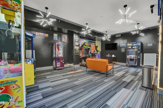 8715 Surf Dr Unit 304B, Panama City, FL 32408 - game room with carpet floors