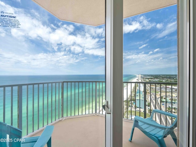 16819 Front Beach Rd Unit 2800, Panama City Beach, FL 32413 - balcony with view of water and beach