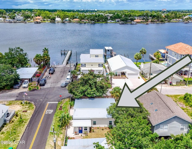 5821 S Lagoon Dr, Panama City, FL 32408 - aerial view of residential area with a nearby body of water