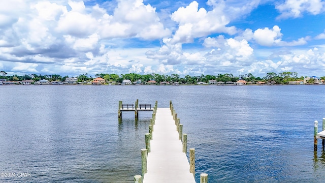 5821 S Lagoon Dr, Panama City, FL 32408 - dock area featuring a water view