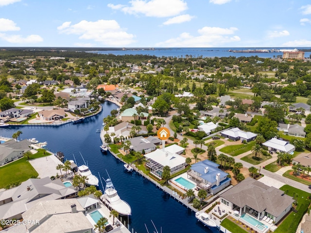 1110 Redfish Cir, Panama City, FL 32408 - aerial view of residential area featuring a nearby body of water