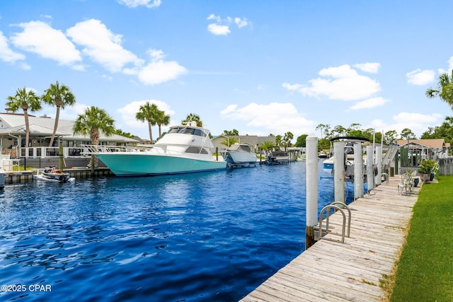 1110 Redfish Cir, Panama City, FL 32408 - dock area featuring a water view