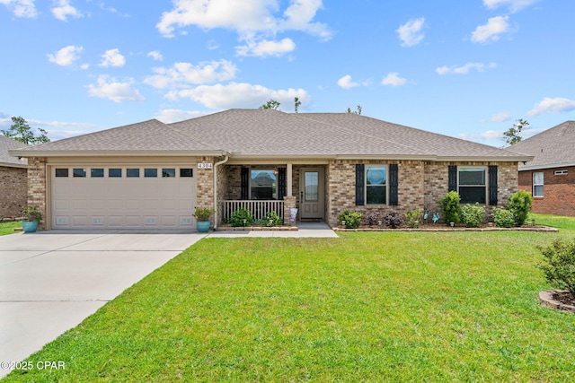 4304 Bylsma Cir, Panama City, FL 32404 - single story home featuring an attached garage, driveway, brick siding, and a front yard