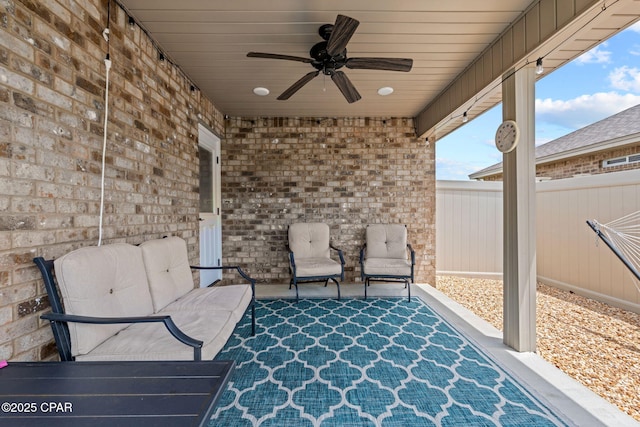 4304 Bylsma Cir, Panama City, FL 32404 - view of patio with a ceiling fan