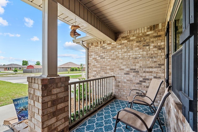 4304 Bylsma Cir, Panama City, FL 32404 - covered porch featuring a residential view