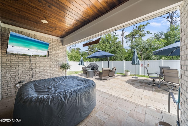 2012 Frankford Point Rd, Panama City, FL 32405 - fenced backyard with outdoor dining space and a patio area