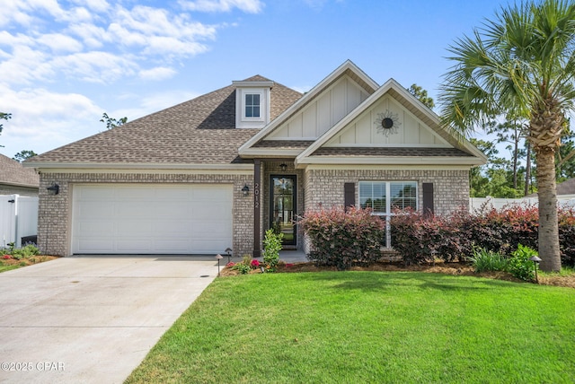 2012 Frankford Point Rd, Panama City, FL 32405 - view of front facade with brick siding, a garage, concrete driveway, and a shingled roof