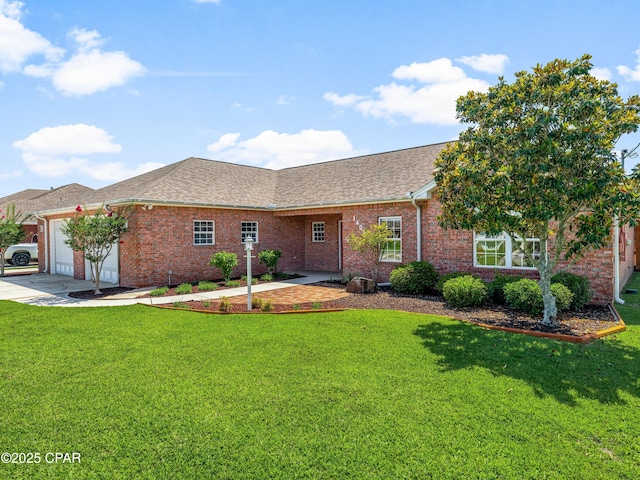 1406 New Jersey Ave, Lynn Haven, FL 32444 - single story home with a garage, brick siding, a front lawn, and concrete driveway