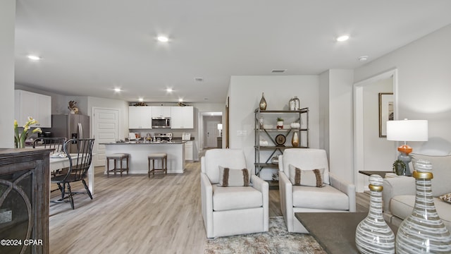 4132 Concord Blvd, Chipley, FL 32428 - living room featuring light wood-type flooring and recessed lighting