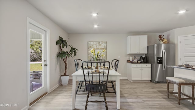 4132 Concord Blvd, Chipley, FL 32428 - dining area featuring light wood finished floors, baseboards, and recessed lighting