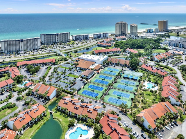 520 N Richard Jackson Blvd Unit 1301, Panama City Beach, FL 32407 - view of property location featuring a nearby body of water, a pool area, and nearby urban area