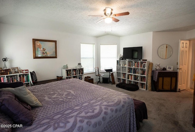 2712 Woodmere Dr, Panama City, FL 32405 - carpeted bedroom featuring a textured ceiling and ceiling fan