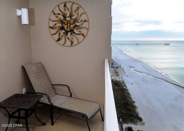 16819 Front Beach Rd Unit 903, Panama City Beach, FL 32413 - balcony featuring view of water and beach