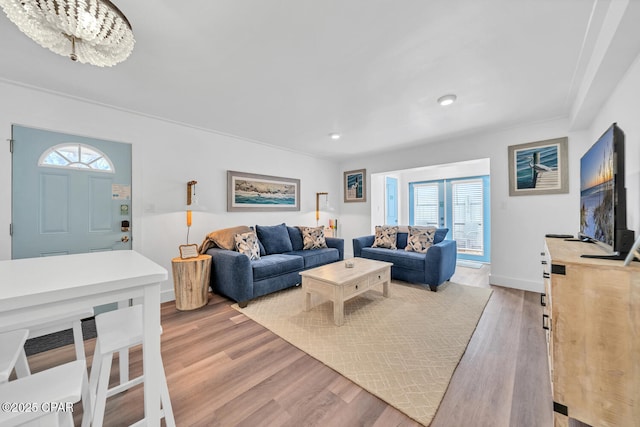17462 Front Beach Rd Unit 11C1, Panama City Beach, FL 32413 - living area featuring light wood-style floors, plenty of natural light, and recessed lighting