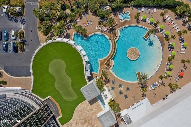 9902 S Thomas Dr Unit 237, Panama City Beach, FL 32408 - aerial view of a pool area