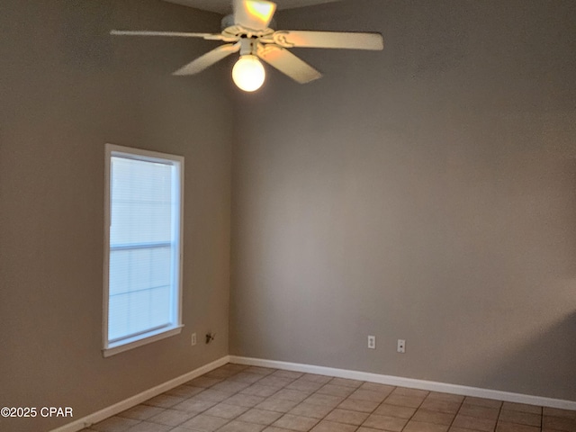 5432-5434 Sunset, Panama City, FL 32408 - unfurnished room featuring light tile patterned floors, ceiling fan, and baseboards
